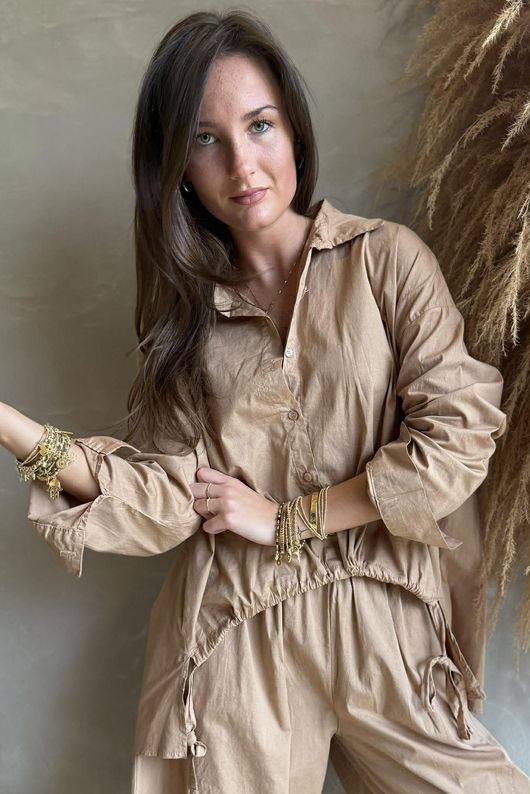 Paloma French Tuck Shirt Honey Bronze